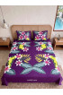 Hand Painted Rayon Bedsheet Set Queen Size